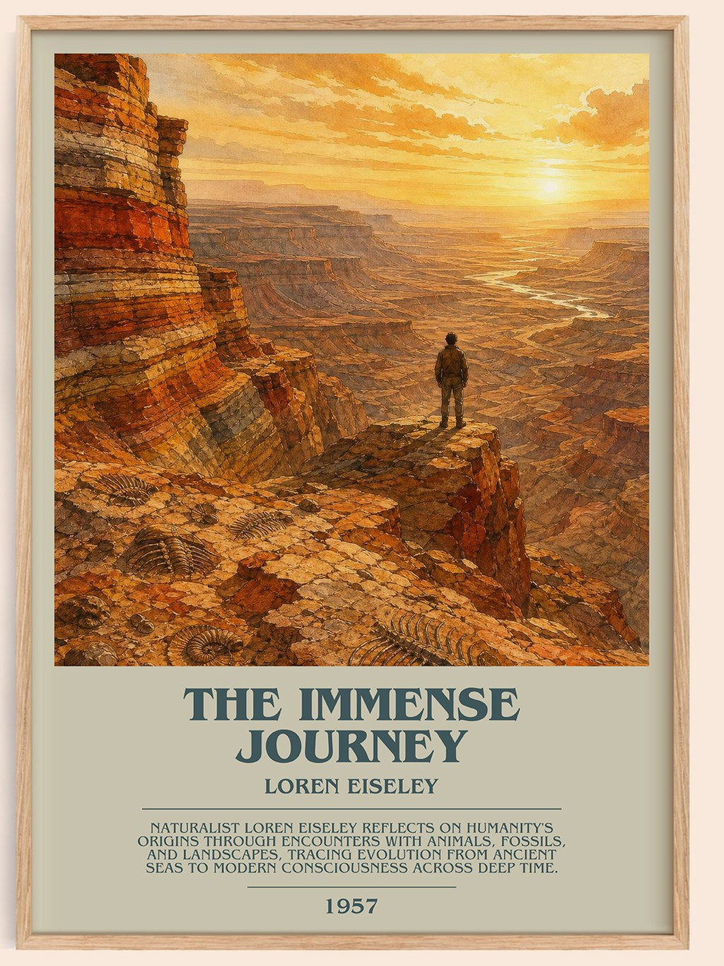 The Immense Journey Bookish Wall Art by Loren Eiseley – framed poster
