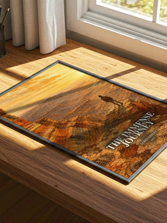 The Immense Journey watercolour book poster framed on wall – non fiction wall art