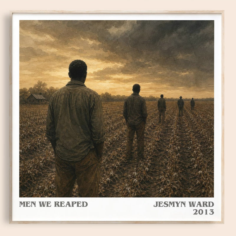 Men We Reaped literary book poster by Jesmyn Ward – framed literary art print