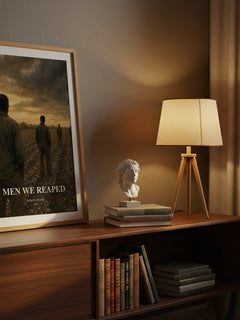 Men We Reaped watercolour print on bookshelf – Jesmyn Ward fan gift