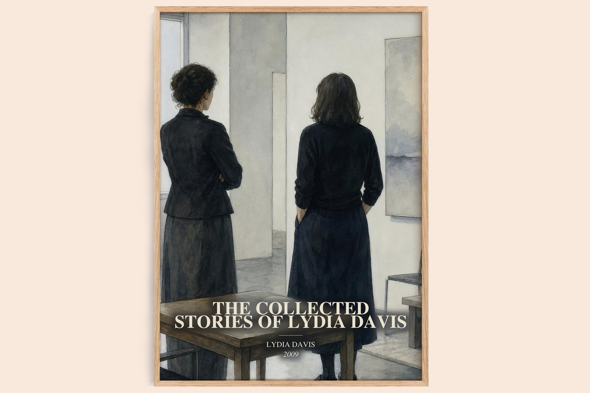 The Collected Stories Of Lydia Davis Book Watercolour Illustration by Lydia Davis