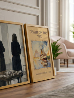 The Collected Stories Of Lydia Davis watercolour print framed by window – literary home decor
