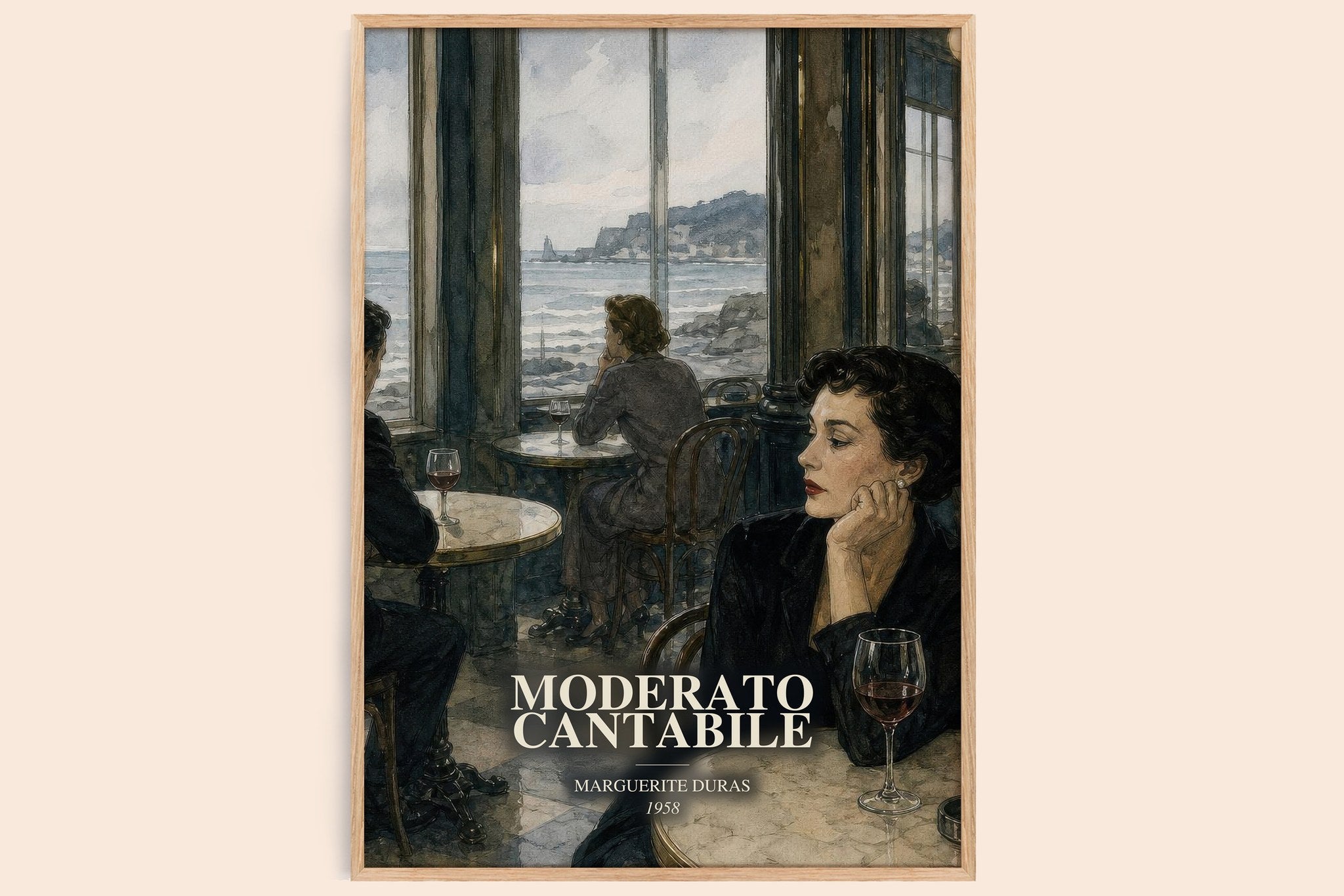 Moderato Cantabile Book Watercolour Illustration by Marguerite Duras