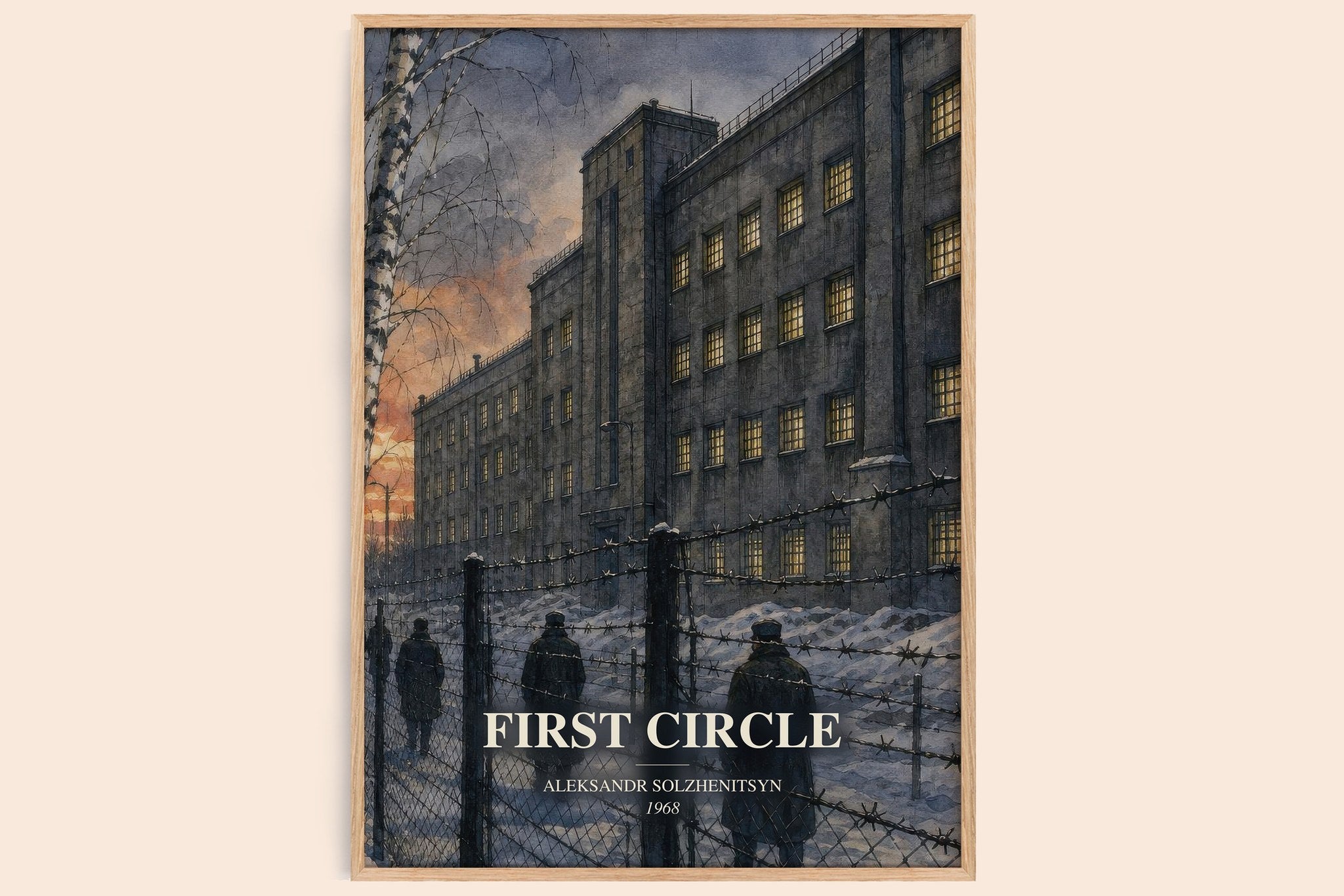 First Circle Book Watercolour Illustration by Aleksandr Solzhenitsyn