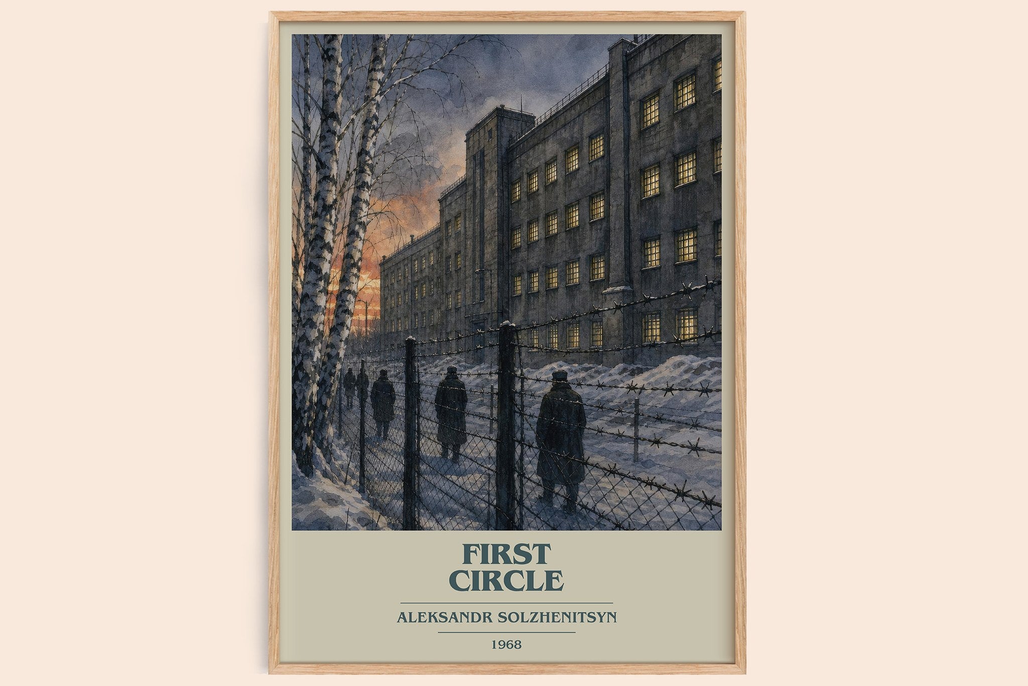 First Circle Book Cover Poster by Aleksandr Solzhenitsyn
