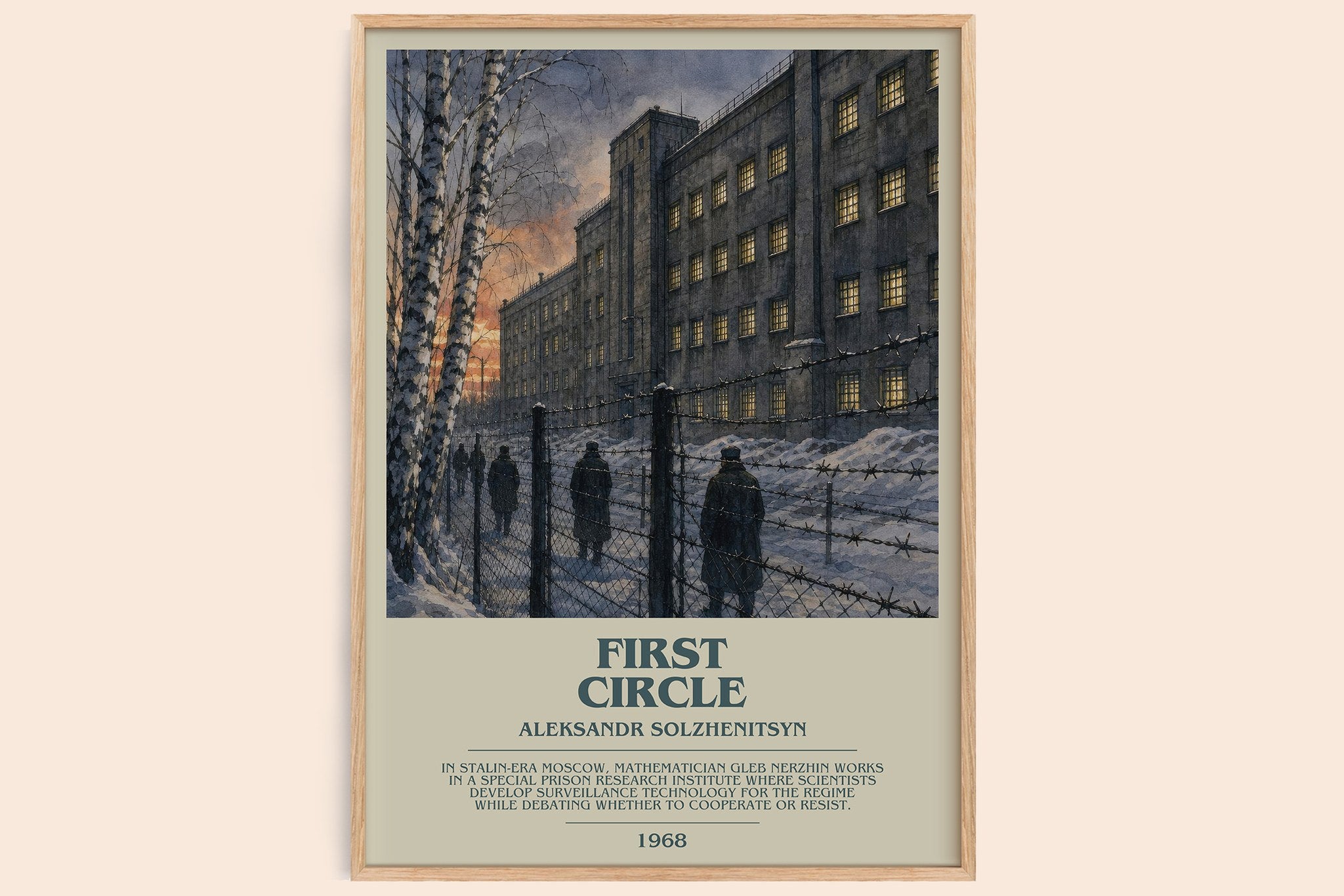 First Circle Bookish Wall Art by Aleksandr Solzhenitsyn