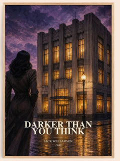 Darker Than You Think watercolour book poster by Jack Williamson – framed literary art print