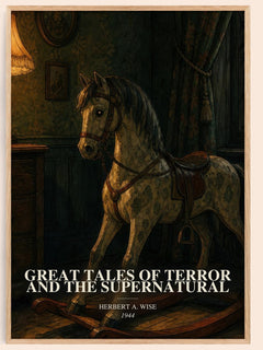 Great Tales Of Terror And The Supernatural watercolour book poster by Herbert A. Wise – framed literary art print