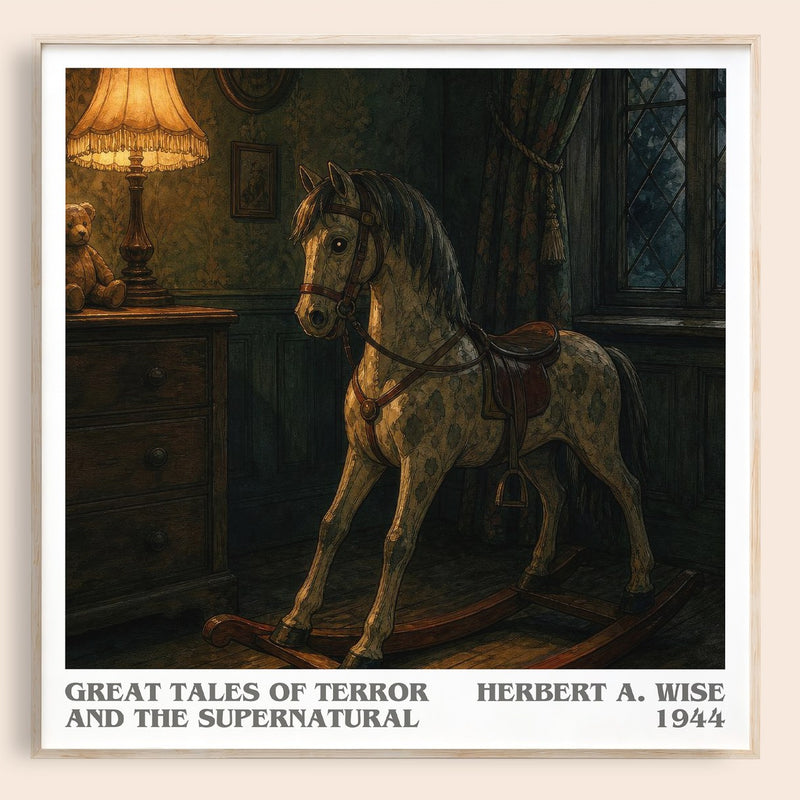 Great Tales Of Terror And The Supernatural literary book poster by Herbert A. Wise – framed literary art print