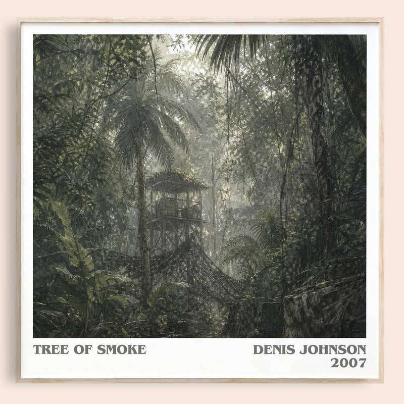 Tree of Smoke literary book poster by Denis Johnson – framed literary art print
