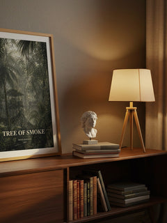 Tree of Smoke watercolour print on bookshelf – Denis Johnson fan gift
