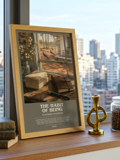 The Habit of Being bookish poster colour and style options – Flannery O'Connor book art