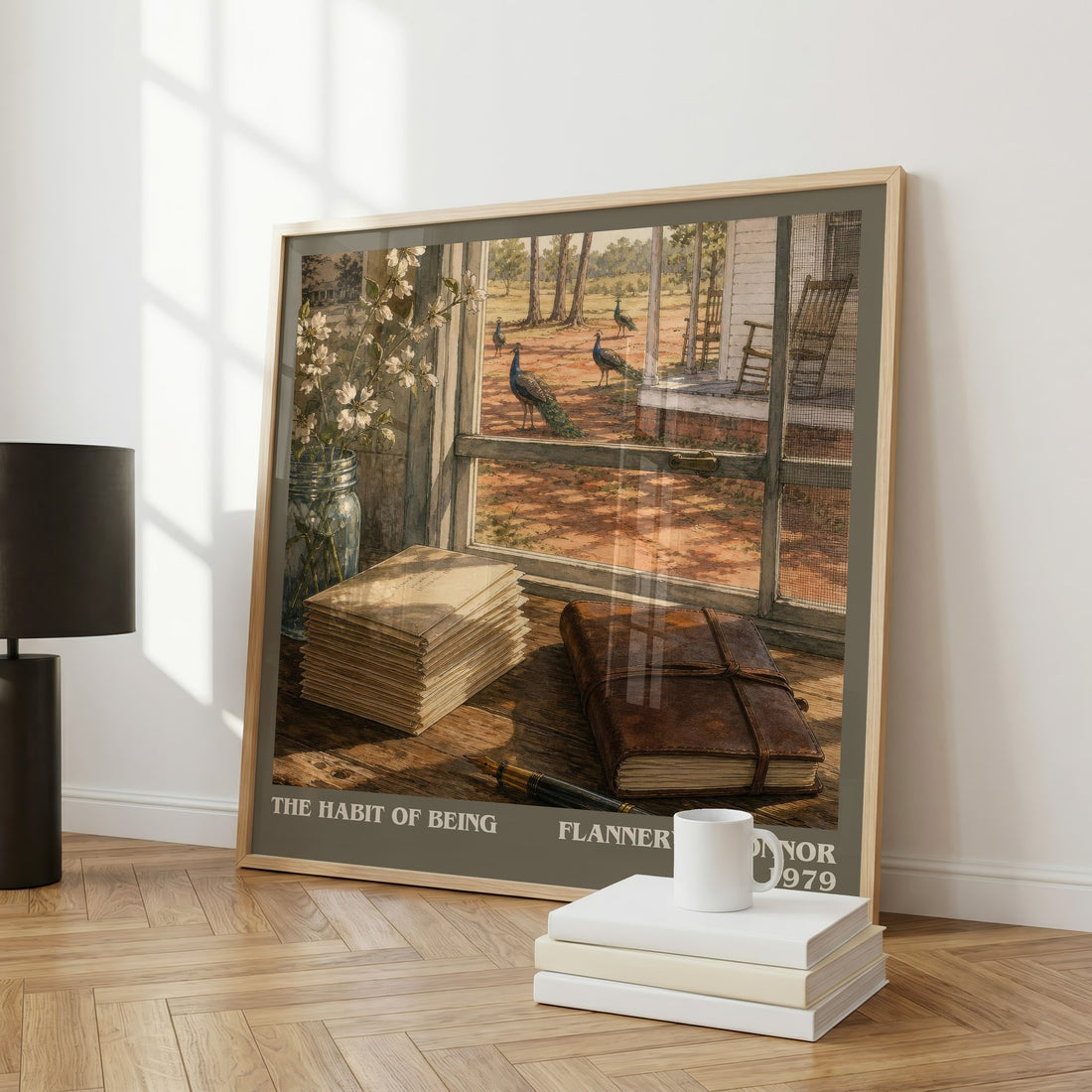 The Habit of Being literary art print colour and style options – Flannery O'Connor book art
