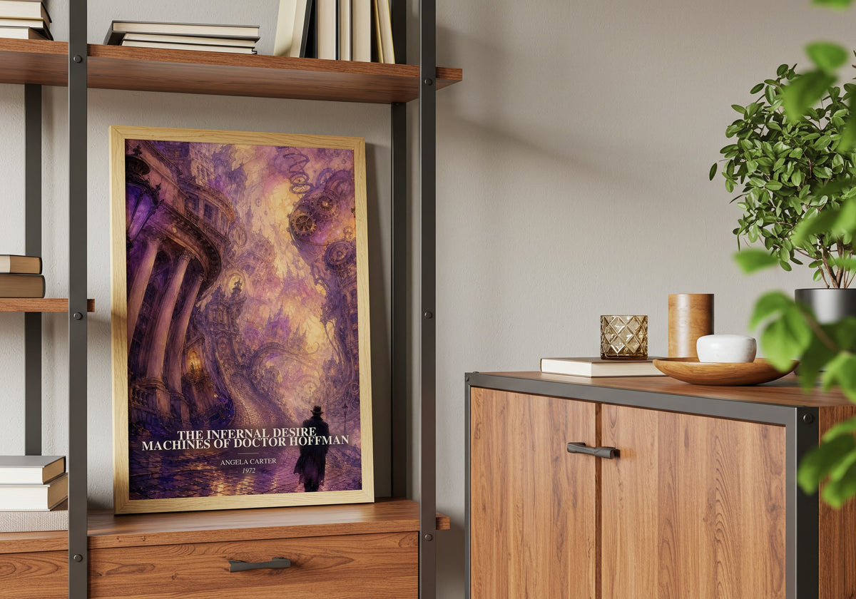 The Infernal Desire Machines Of Doctor Hoffman book watercolour illustration paper finish options – matte satin gloss