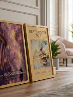 The Infernal Desire Machines Of Doctor Hoffman watercolour print framed by window – literary home decor
