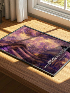 The Infernal Desire Machines Of Doctor Hoffman watercolour book poster framed on wall – literary fiction wall art