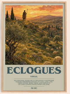 Eclogues bookish book poster by Virgil – framed literary art print