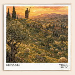 Eclogues literary book poster by Virgil – framed literary art print