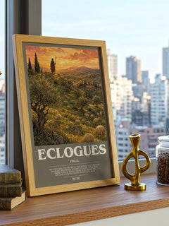 Eclogues bookish poster colour and style options – Virgil book art