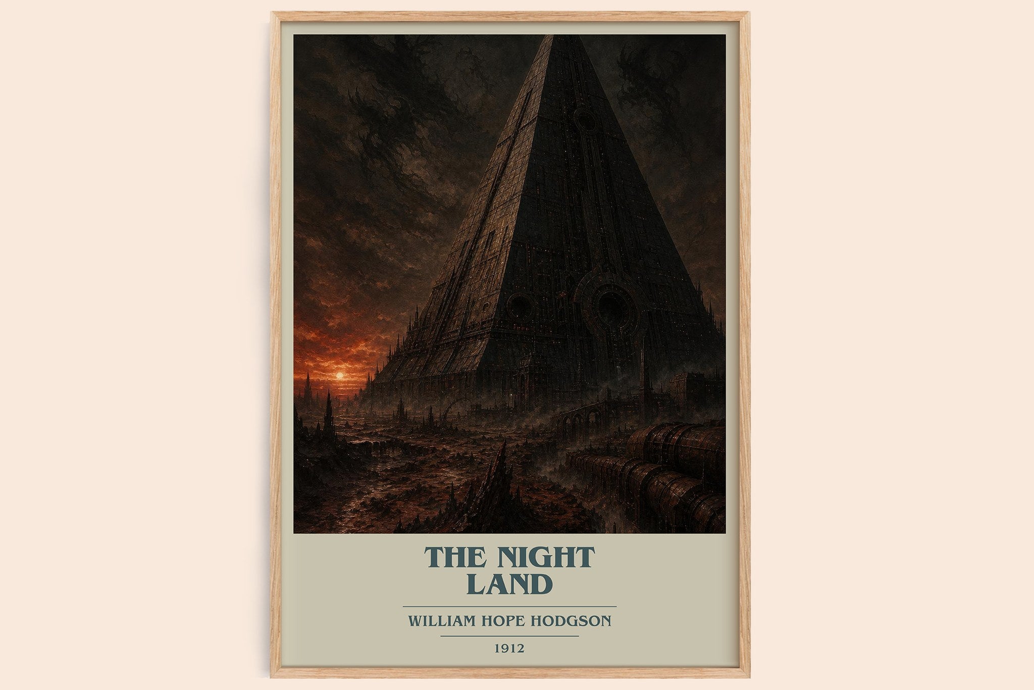The Night Land Book Cover Poster by William Hope Hodgson