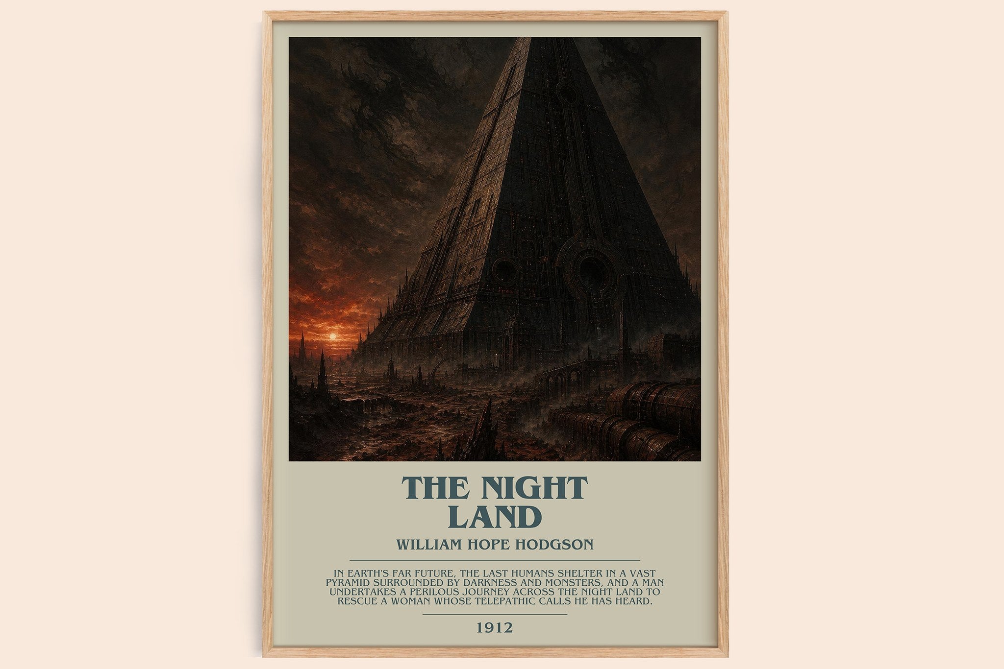 The Night Land Bookish Wall Art by William Hope Hodgson