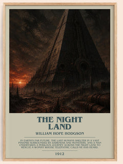 The Night Land Bookish Wall Art by William Hope Hodgson – framed poster
