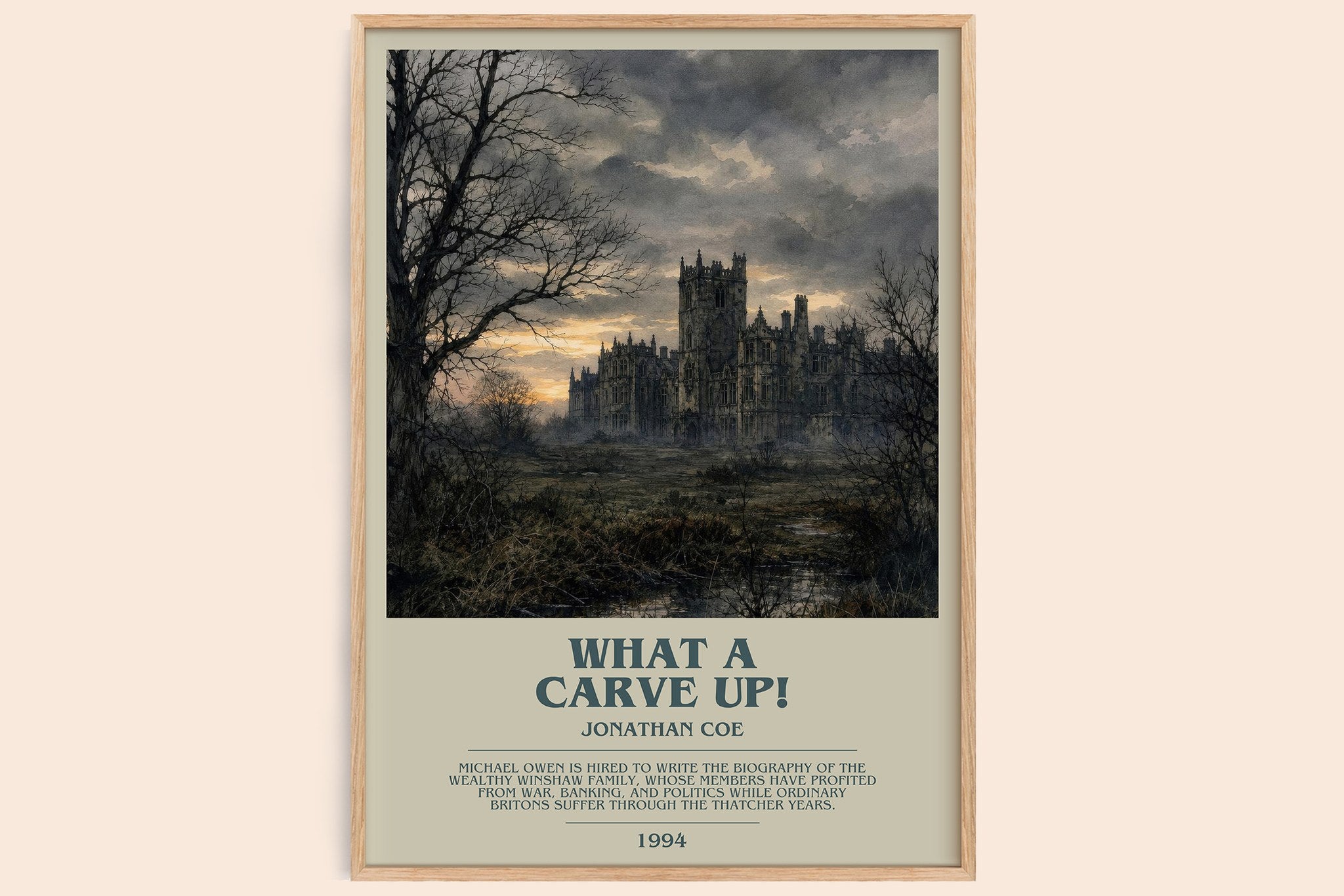 What a Carve Up! Bookish Wall Art by Jonathan Coe