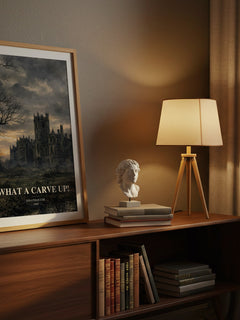 What a Carve Up! watercolour print on bookshelf – Jonathan Coe fan gift