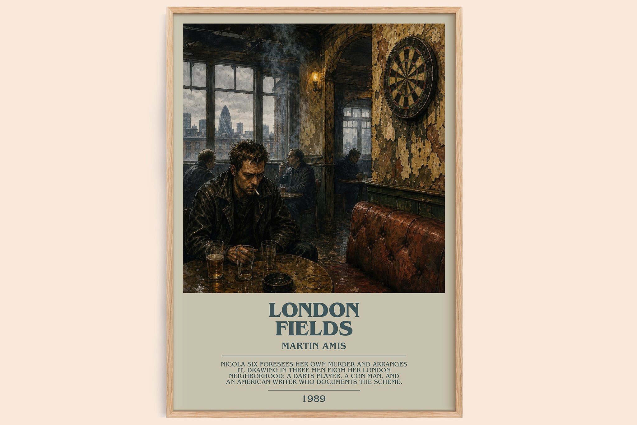 London Fields Bookish Wall Art by Martin Amis