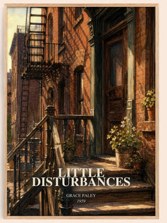 Little Disturbances watercolour book poster by Grace Paley – framed literary art print