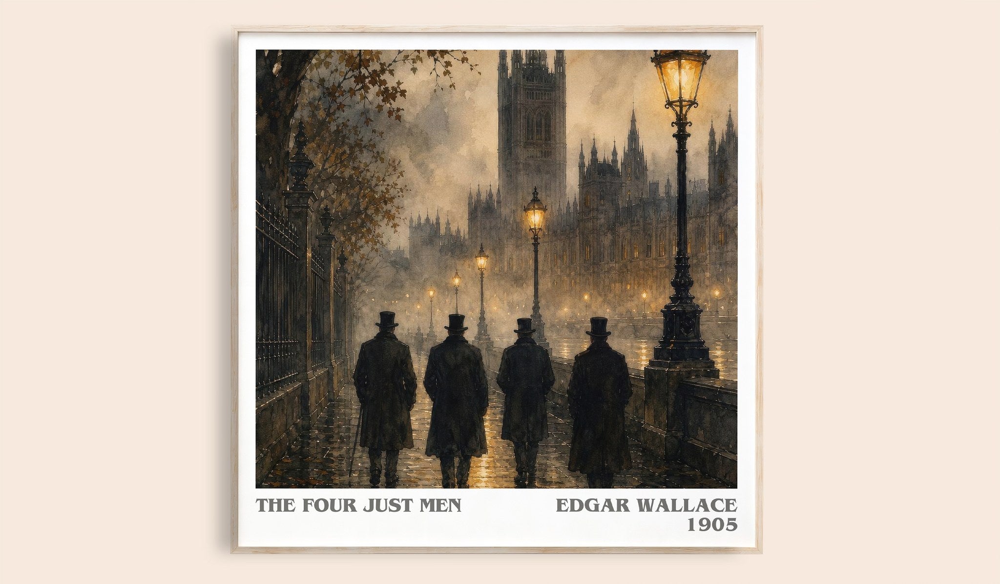 The Four Just Men Literary Art Print by Edgar Wallace