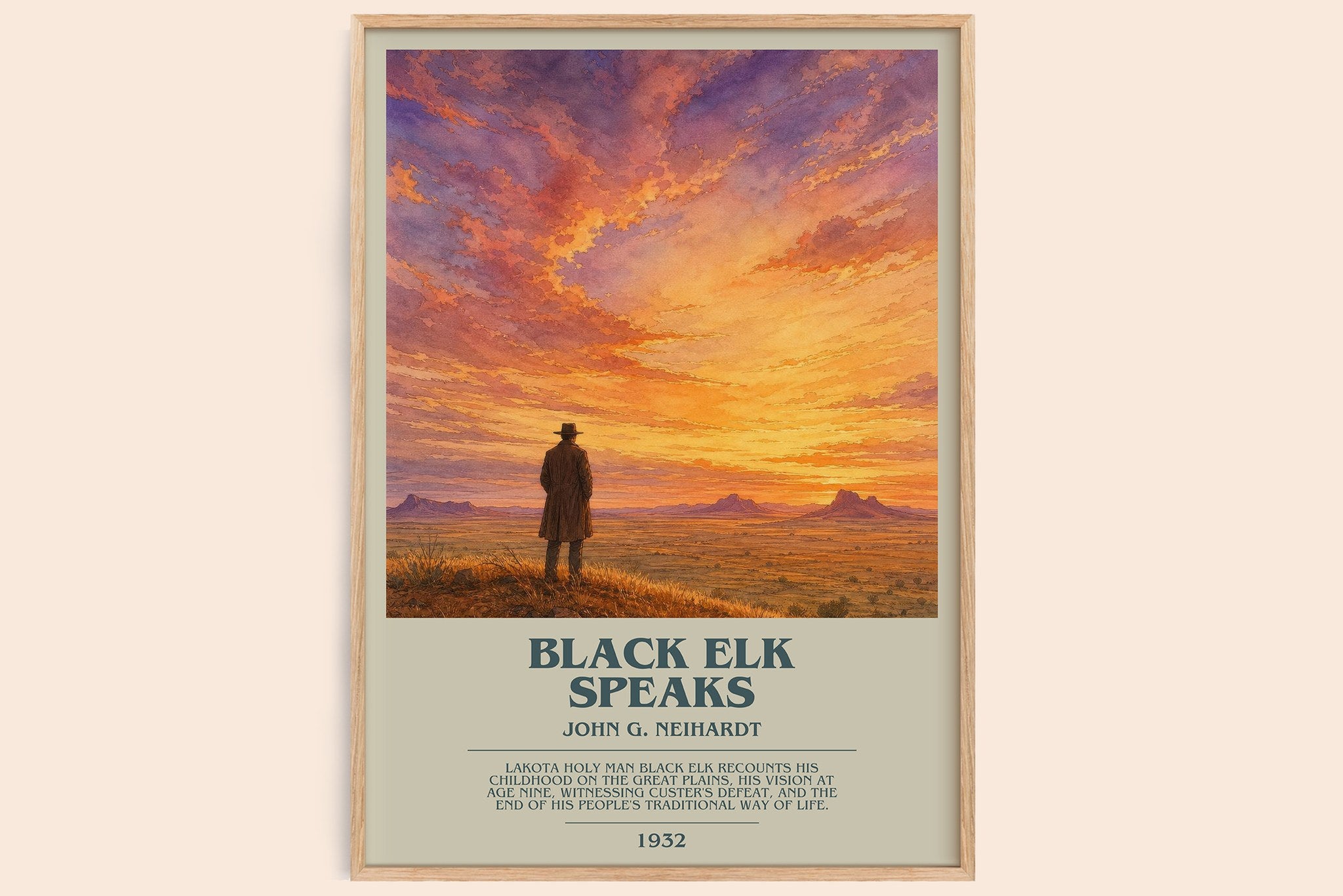 Black Elk Speaks Bookish Wall Art by John G. Neihardt