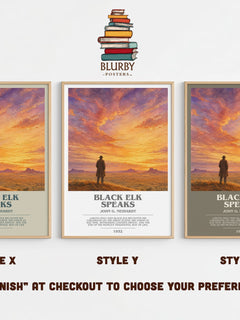 Black Elk Speaks Bookish Wall Art by John G. Neihardt – Style X, Y and Z side by side – choose your finish