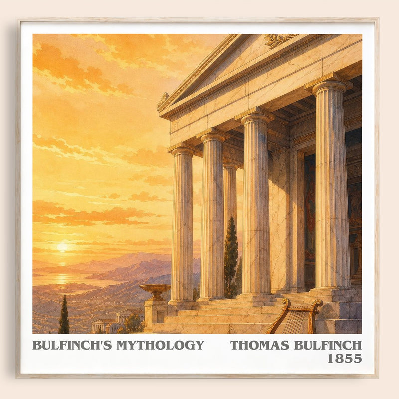 Bulfinch's Mythology literary book poster by Thomas Bulfinch – framed literary art print