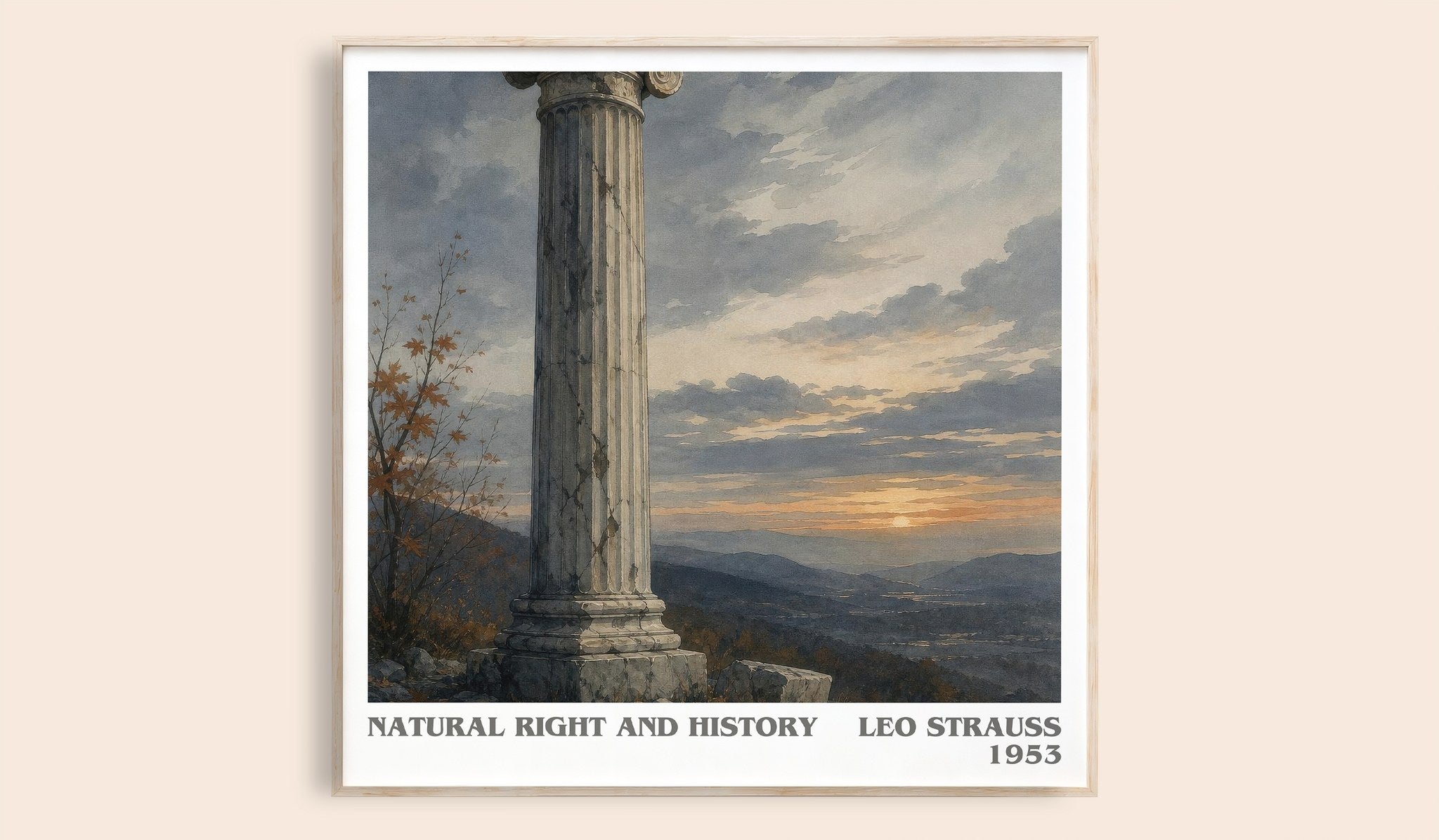 Natural Right and History Literary Art Print by Leo Strauss