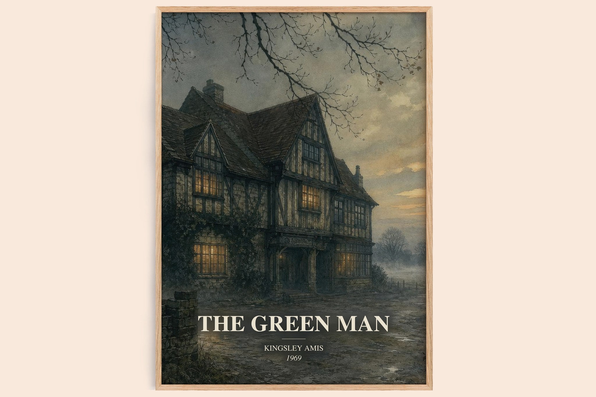 The Green Man Book Watercolour Illustration by Kingsley Amis