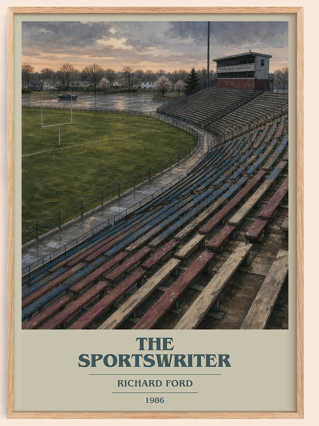 The Sportswriter book cover book poster by Richard Ford – framed literary art print
