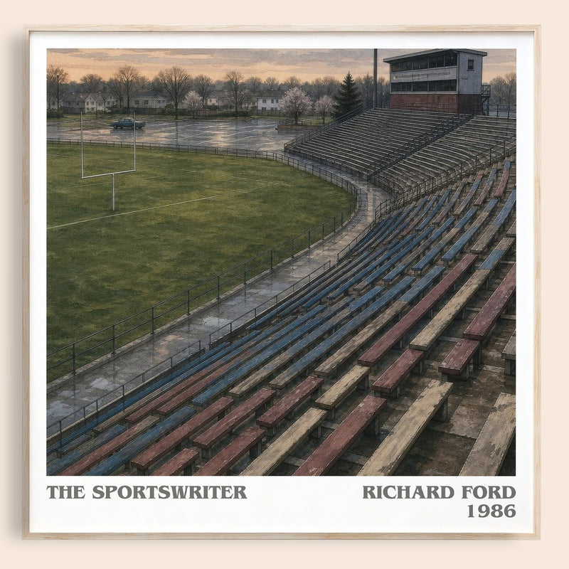 The Sportswriter literary book poster by Richard Ford – framed literary art print