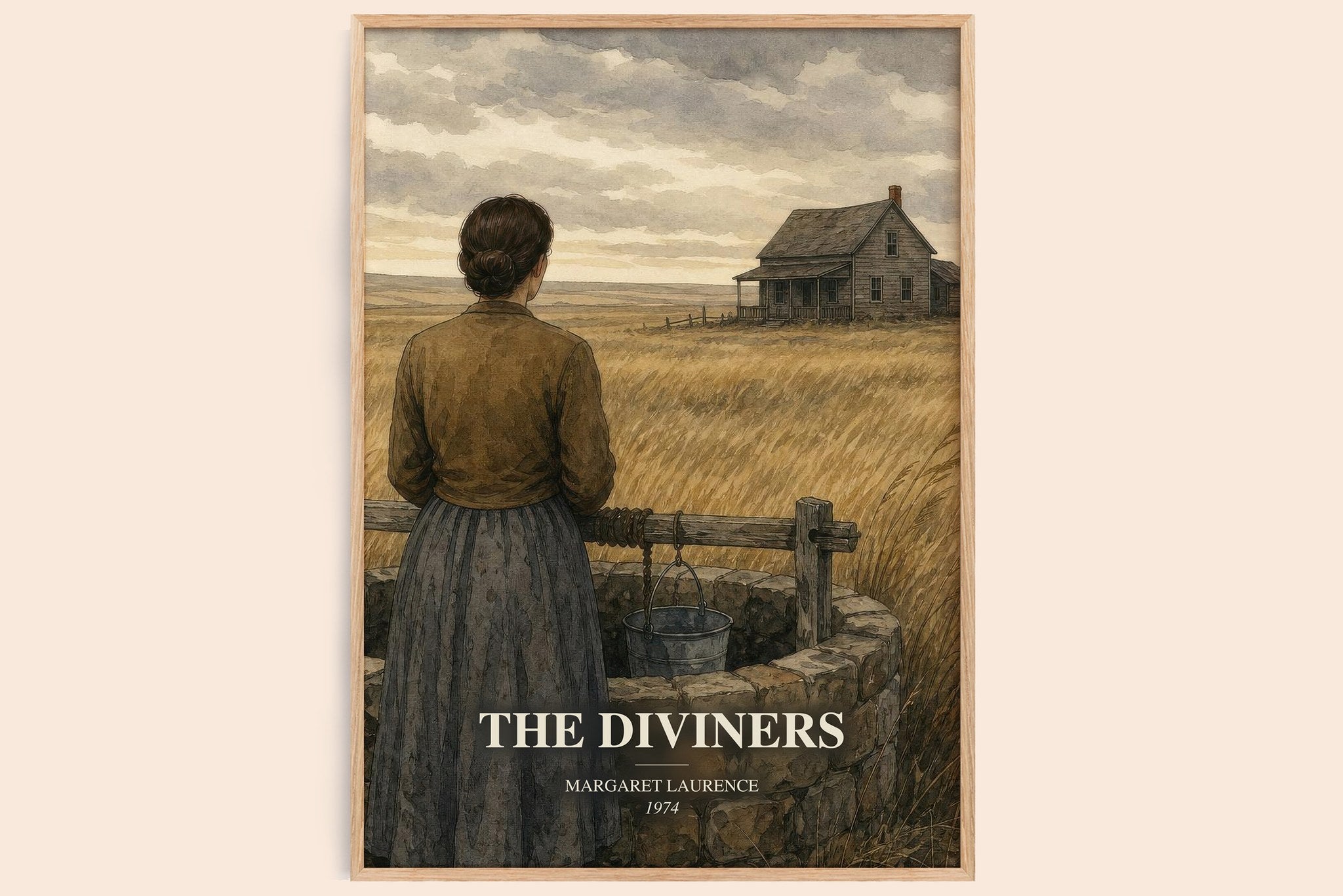 The Diviners Book Watercolour Illustration by Margaret Laurence
