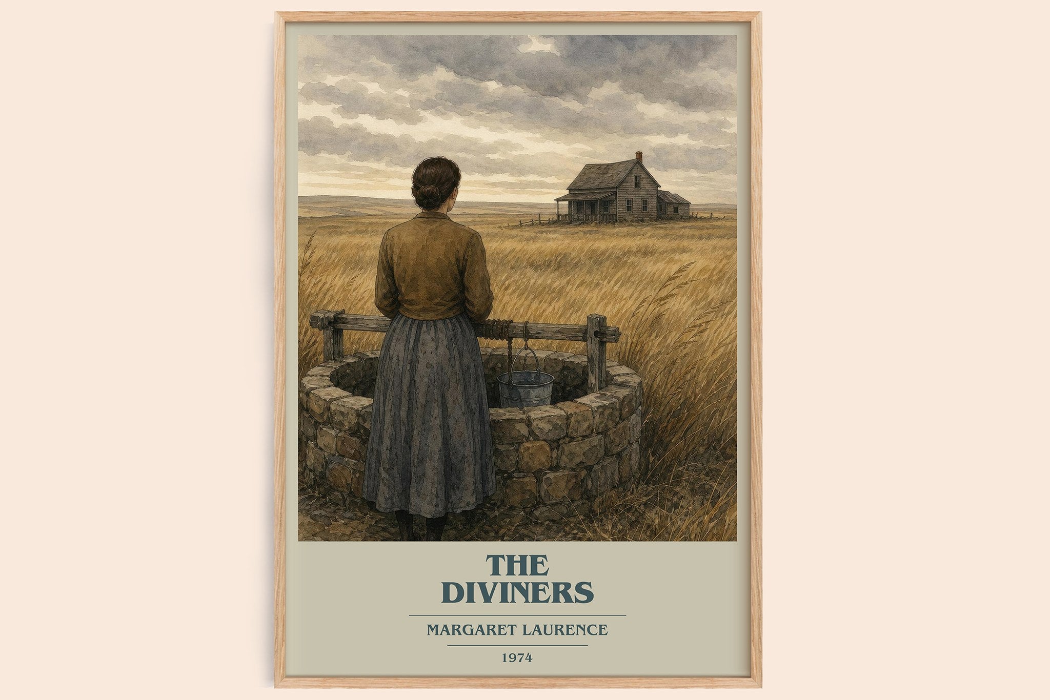 The Diviners Book Cover Poster by Margaret Laurence
