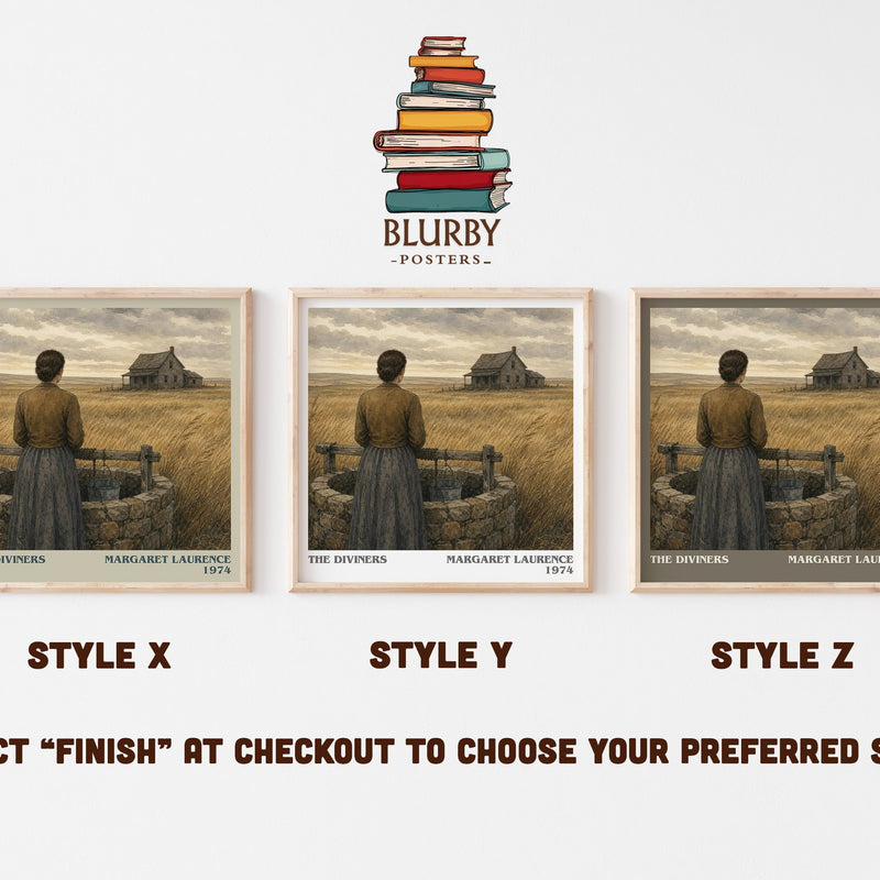 The Diviners literary print in frame leaning in hallway – literary fiction wall art