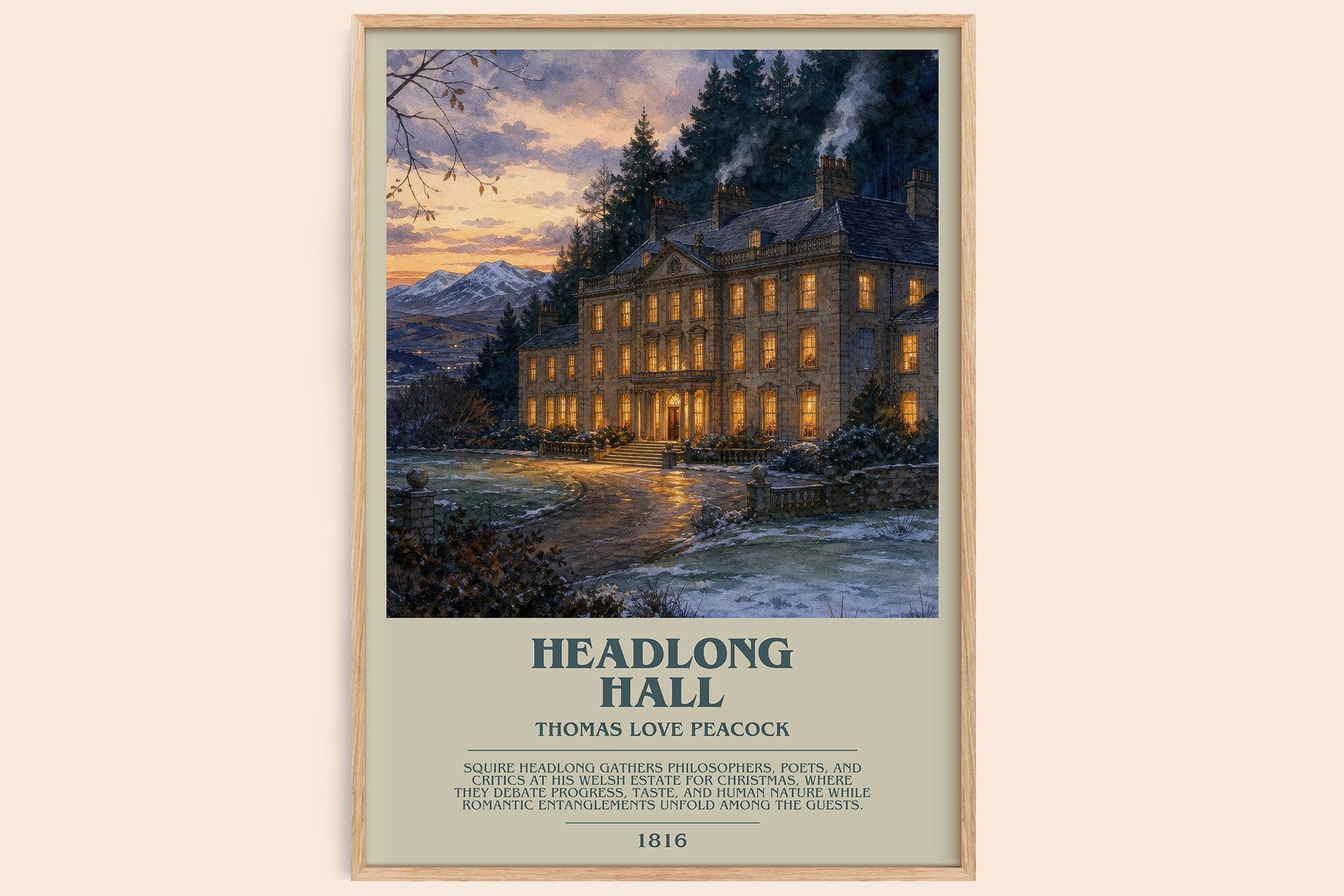 Headlong Hall Bookish Wall Art by Thomas Love Peacock