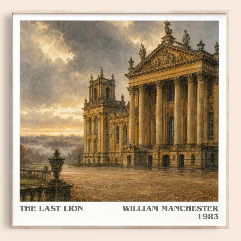 The Last Lion literary book poster by William Manchester – framed literary art print