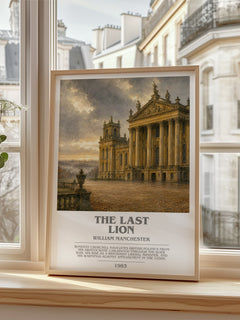 The Last Lion Bookish Wall Art by William Manchester – framed print by a bright window