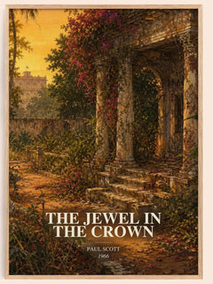 The Jewel In The Crown watercolour book poster by Paul Scott – framed literary art print