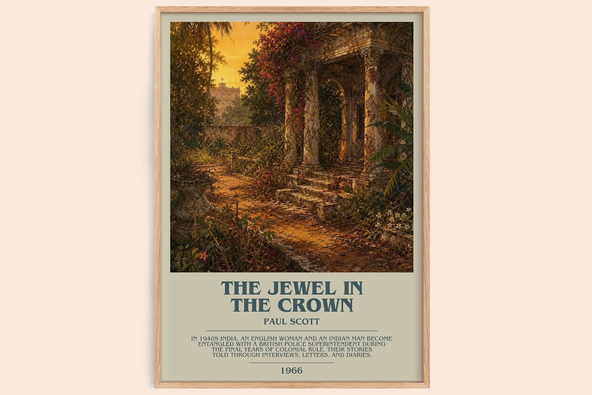 The Jewel In The Crown Bookish Wall Art by Paul Scott