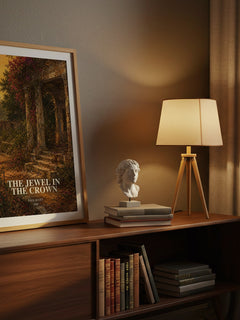 The Jewel In The Crown watercolour print on bookshelf – Paul Scott fan gift