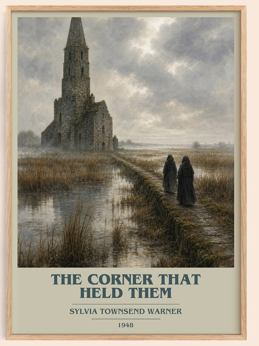 The Corner That Held Them book cover book poster by Sylvia Townsend Warner – framed literary art print