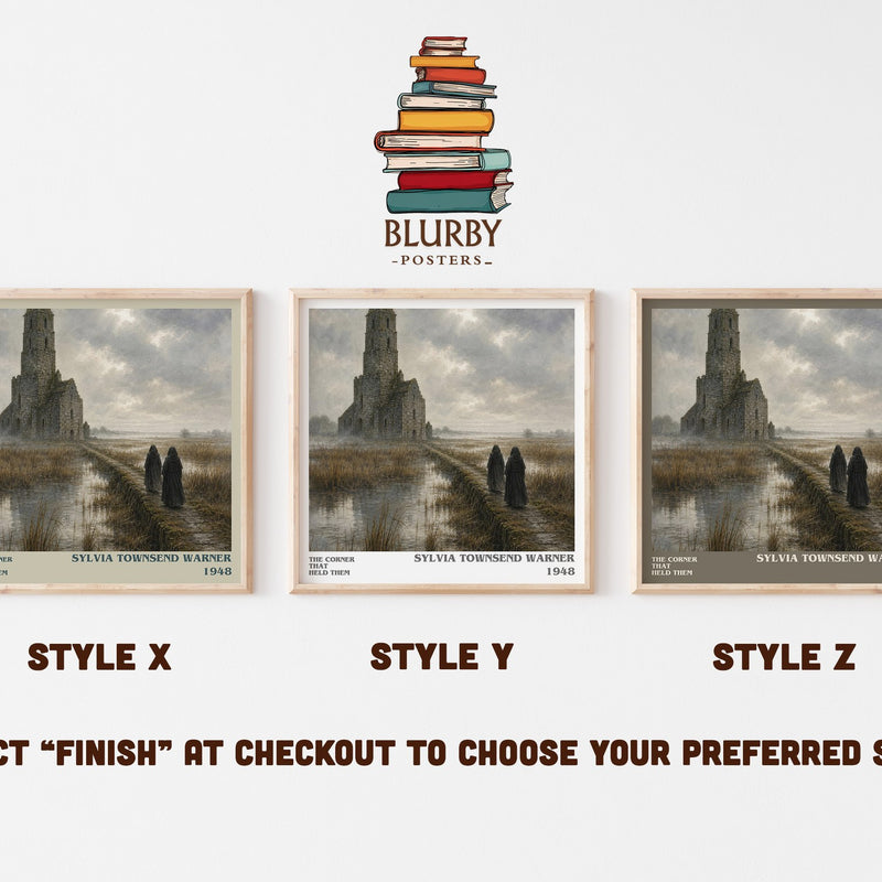 The Corner That Held Them literary print in frame leaning in hallway – historical fiction wall art