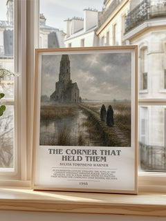 The Corner That Held Them Bookish Wall Art by Sylvia Townsend Warner – framed print by a bright window